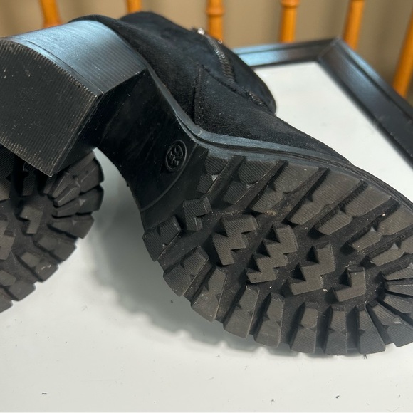 MOSSIMO HEELED BOOTS BLACK WOMEN SIZE 6.5 TWO SIDES ZIPPER - Picture 11 of 12